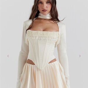 House of CB Aubrie Pearl Drop Corset Top Set